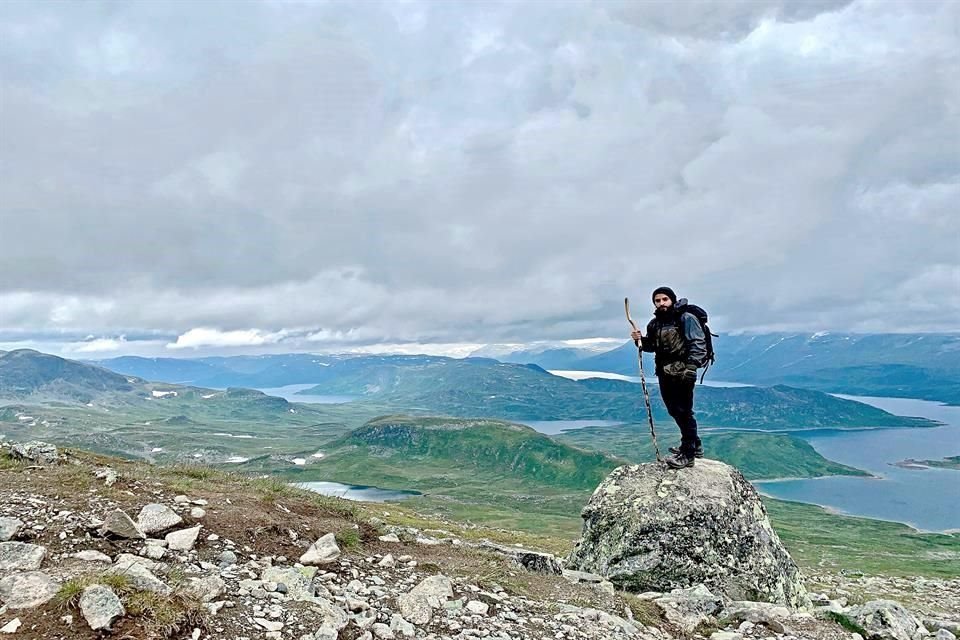 Diego Maldonado durante sus excursiones en Noruega