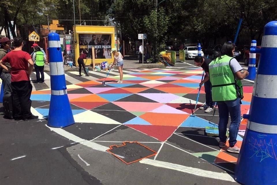 Un cruce para acceder al Centro Histórico de Coyoacán fue intervenido.