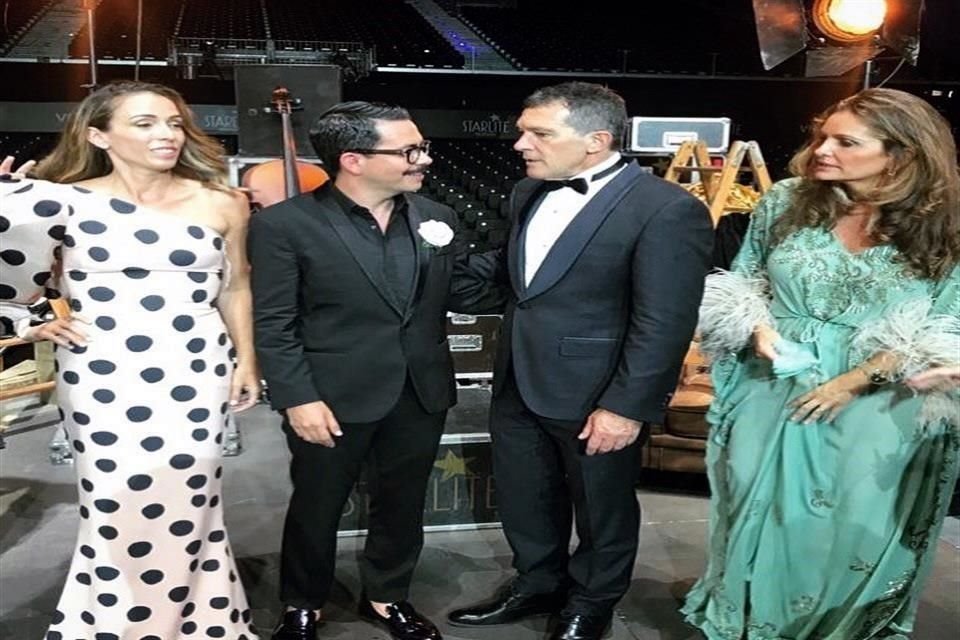 Roberta Lobeira, Manolo Caro, Antonio Banderas y Sandra García- Sanjuán