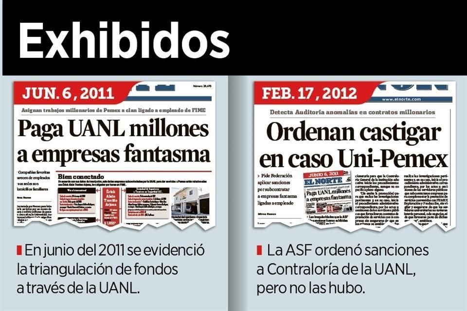 Entre el 2007 y el 2010, por ejemplo, Pemex pagó al menos 2 mil 612 millones de pesos en contratos a la UANL.