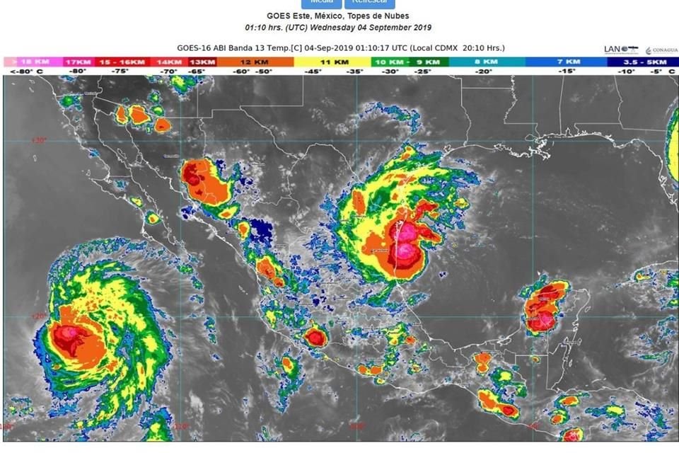 Se estima que 'Fernand' generará fuertes lluvias a partir de hoy, el miércoles y el jueves en Nuevo León.