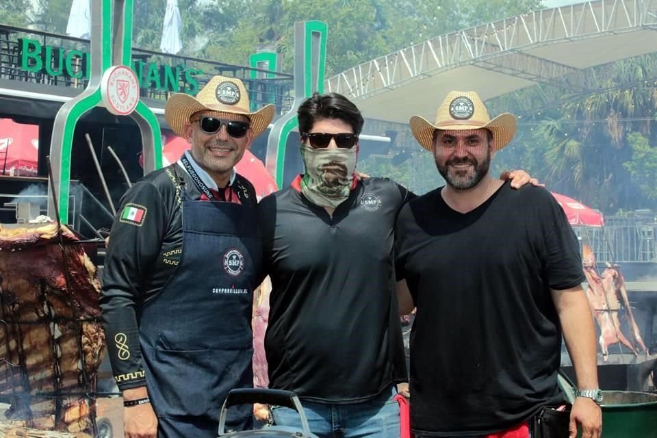 Juan Garza, Alejandro Gutiérrez y Mario Villarreal