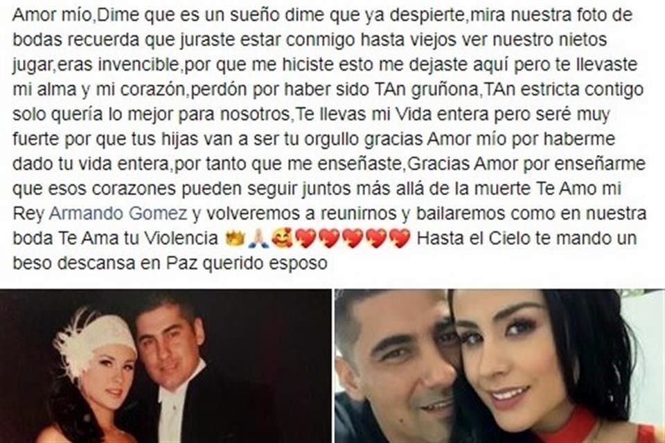 La modelo y conductora de televisión local, Fabiola Martínez, esta mañana le dedicó varios mensajes en su Facebook a su pareja.