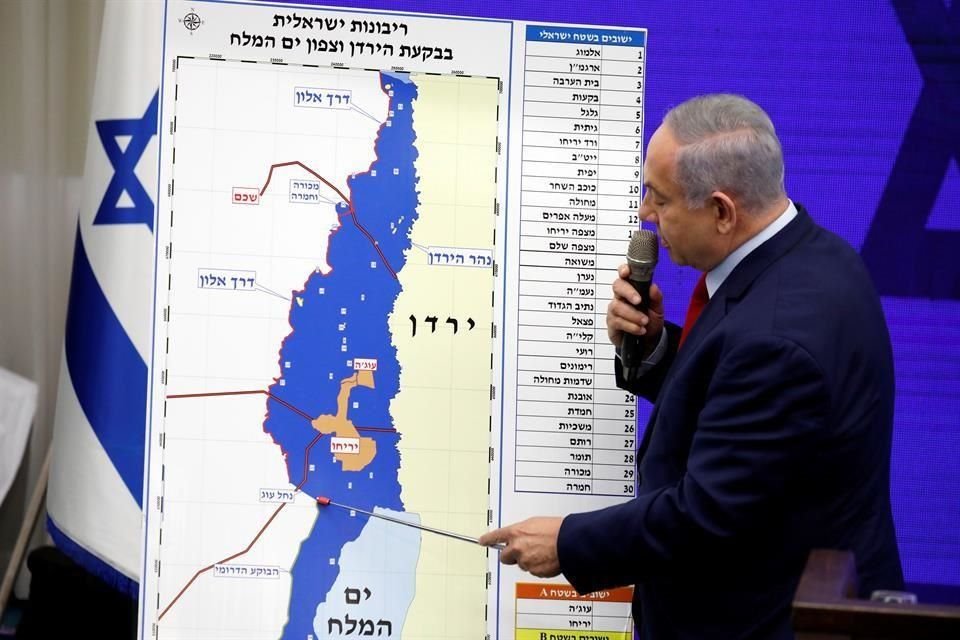 Netanyahu delineó su plan de anexión durante un evento.