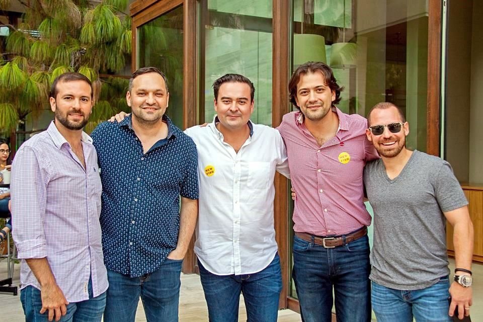 Ramiro González, Horacio Leal, Héctor Aguirre, Gabriel Quijano y Gerardo Villarreal