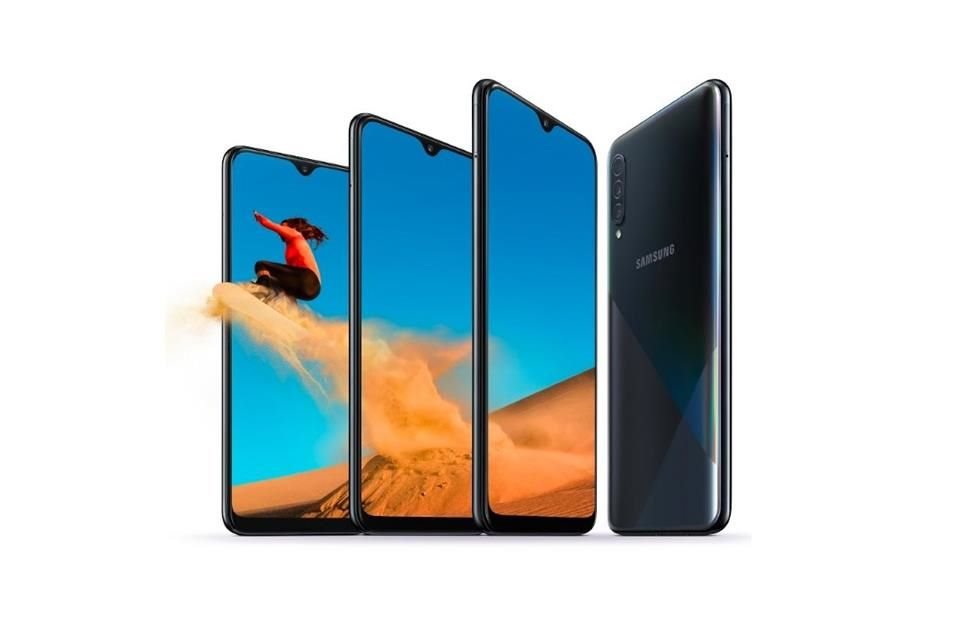 El Galaxy A30s destaca por su sensor de huella digital incorporado en la pantalla, una característica que comparten los dispositivos móviles de gama alta.