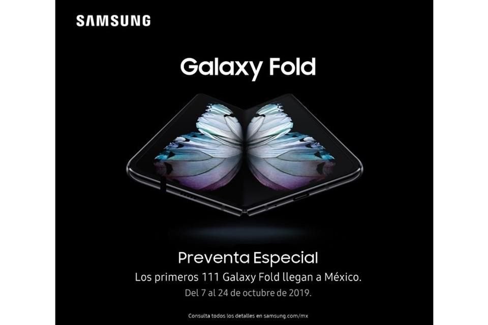 El Galaxy Fold llegará a México en 48 mil pesos y sólo se comercializarán 111 unidades en esta preventa especial.