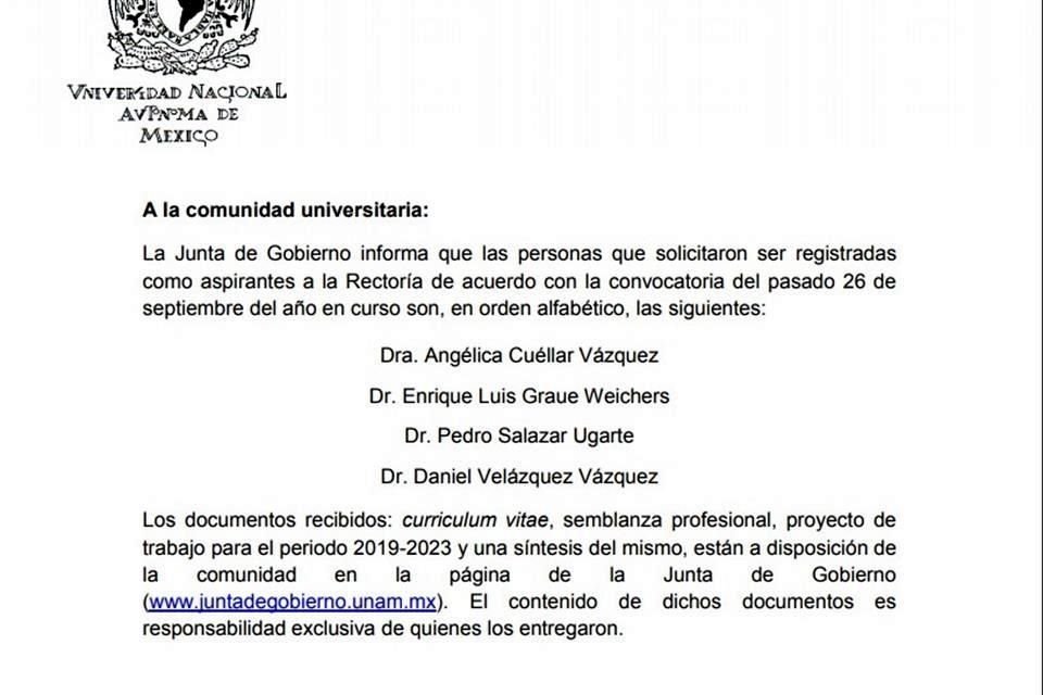 Este año, durante los once días que duró el plazo de registro de aspirantes al cargo, solo se registraron cuatro personas.