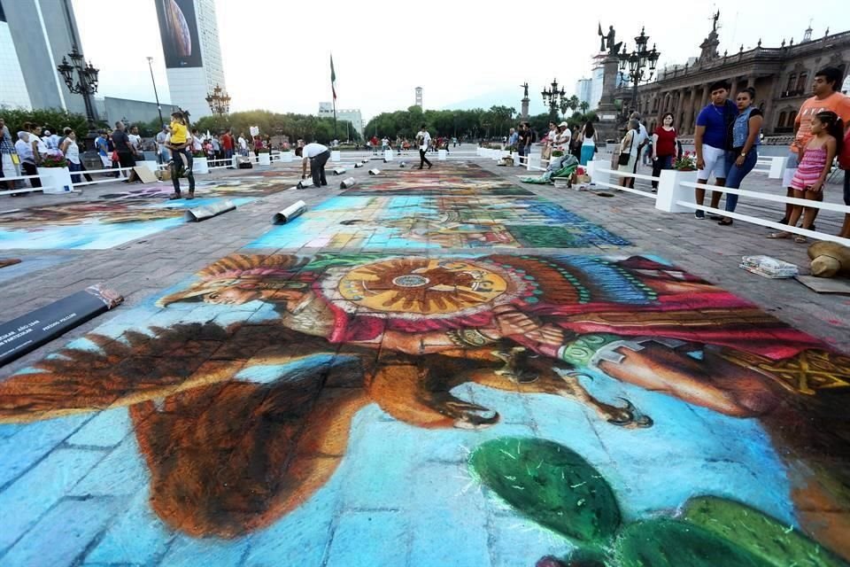 En un costado de la Explanada de los Héroes será el espacio donde los artistas trazarán sus obras con gises, sobre el asfalto.