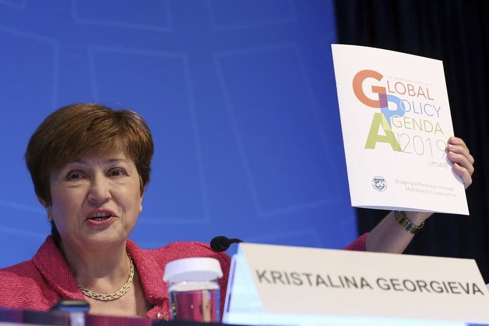 Kristalina Georgieva, directora gerente del FMI, dijo que el organismo está muy alineado con los riesgos que enfrenta la economía mexicana.