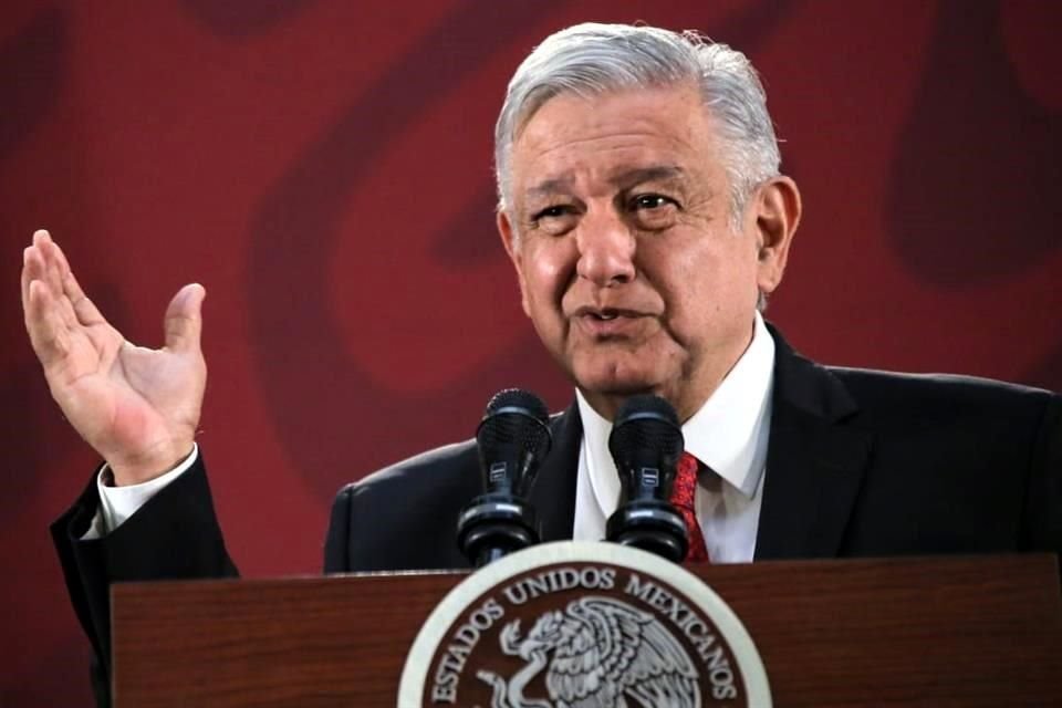 El Mandatario en su conferencia de prensa en Palacio Nacional.