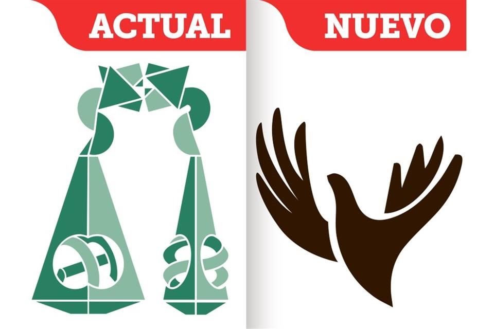 La imagen de la derecha sería el nuevo logotipo.