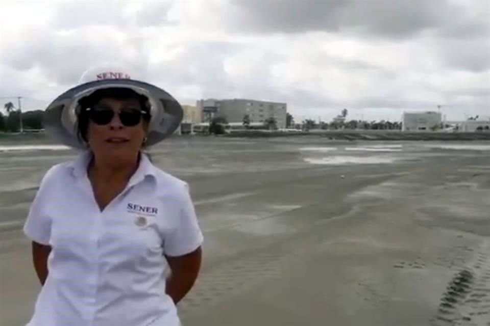 Nahle compartió en video un recorrido por el terreno de la refinería.