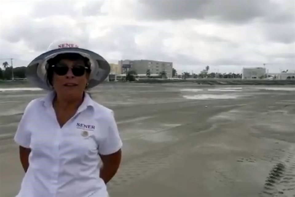 Nahle compartió en video un recorrido por el terreno de la refinería.