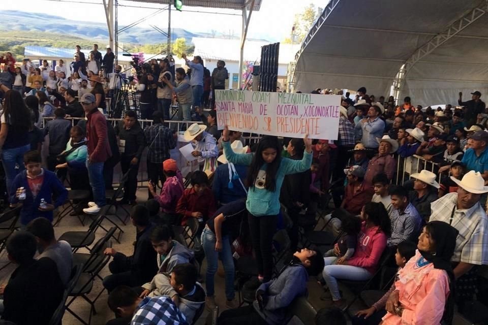 El Presidente López Obrador encabezó un evento en El Mezquital, Durango.