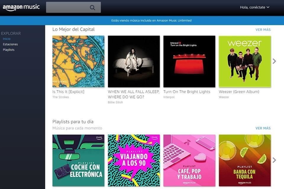 Amazon ofrece planes pagados de su servicio de música a partir de 9.99 dólares mensuales.