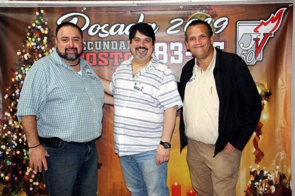 Víctor López, Marco Garza y Carlos Reyes