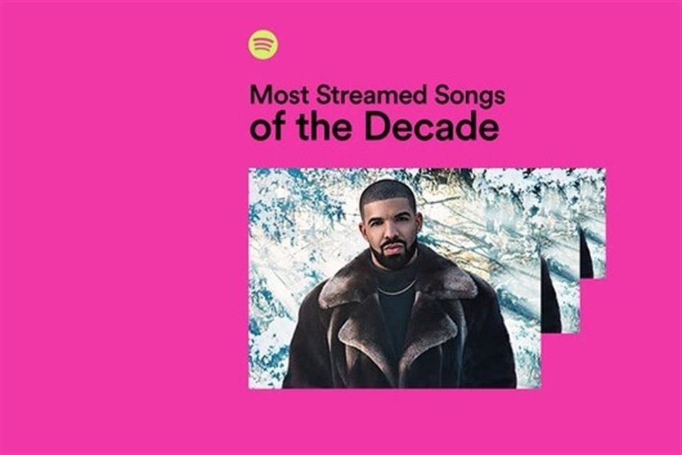 Drake acumuló más de 28 mil millones de reproducciones en todo el mundo de 2010 a 2019.