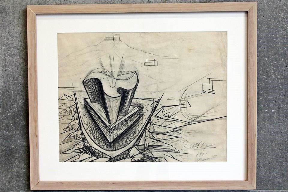 Dibujo del Hotel de México, donde inicialmente estaría el mural.
