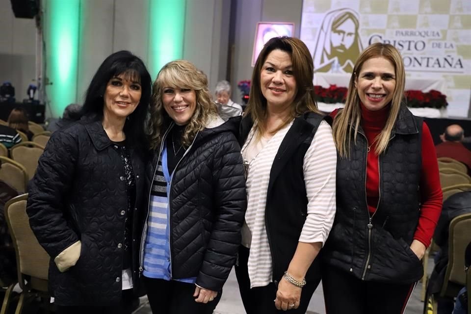 Gloria Sáenz de Canales, Paty Sáenz de Urdiales, Linda Perales de González y Dinora Martínez