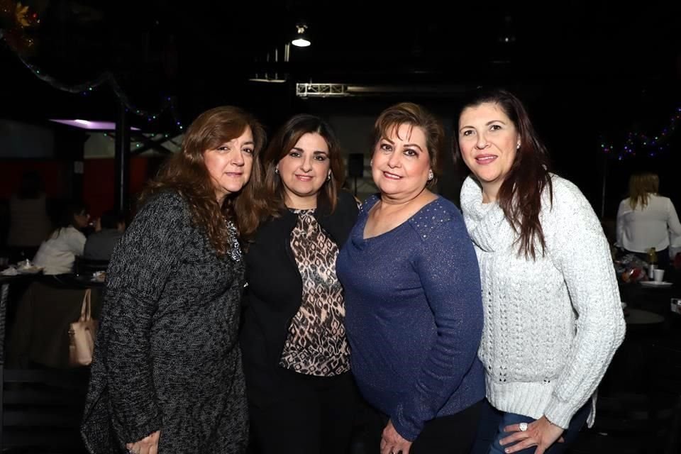 Alma Burnes, Rosy Martínez de Gianacópulos, Aída Martínez y Karla Castillo