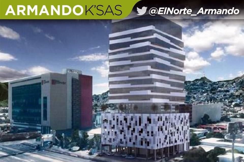 Por la Avenida Morones Prieto, a unos 100 metros al poniente de Convex, se construirá una torre de oficinas de unos 30 pisos.