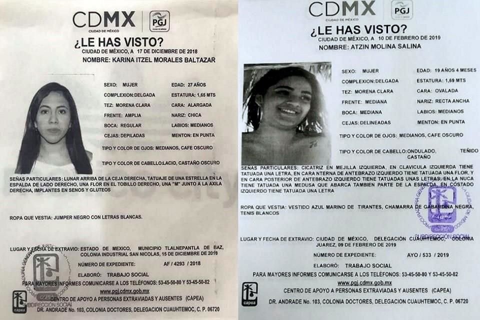 La PGJ ofreció recompensa a quien proporcione información que permita dar con el paradero de Karina Itzel y Atzin Molina.