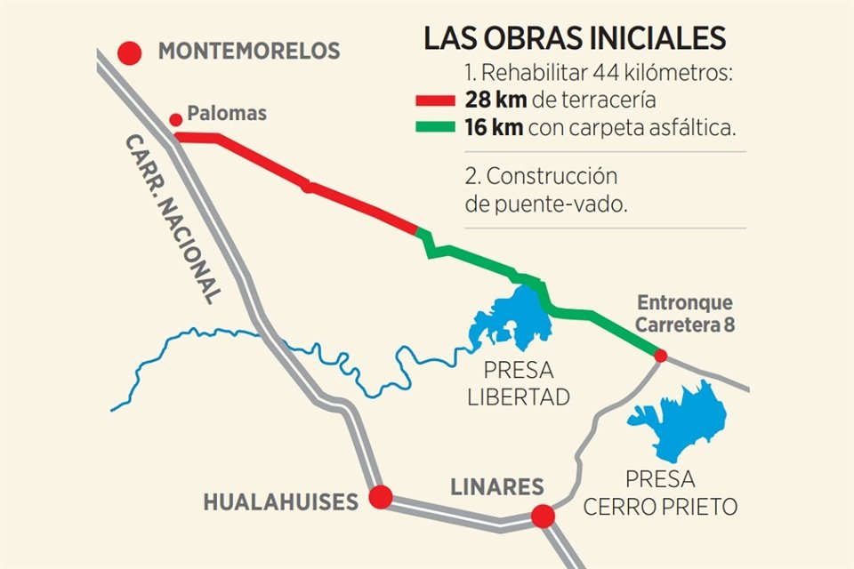 El Estado arrancó ayer las obras en los límites de Linares y Montemorelos.