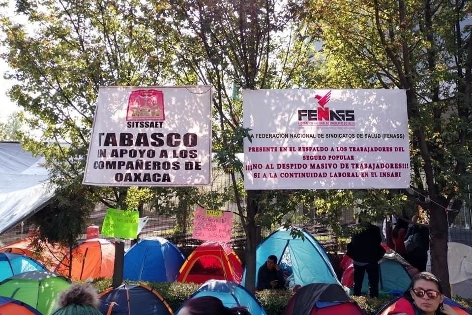 Los manifestantes aseguraron que no se irán hasta que sus demandas sean atendidas.