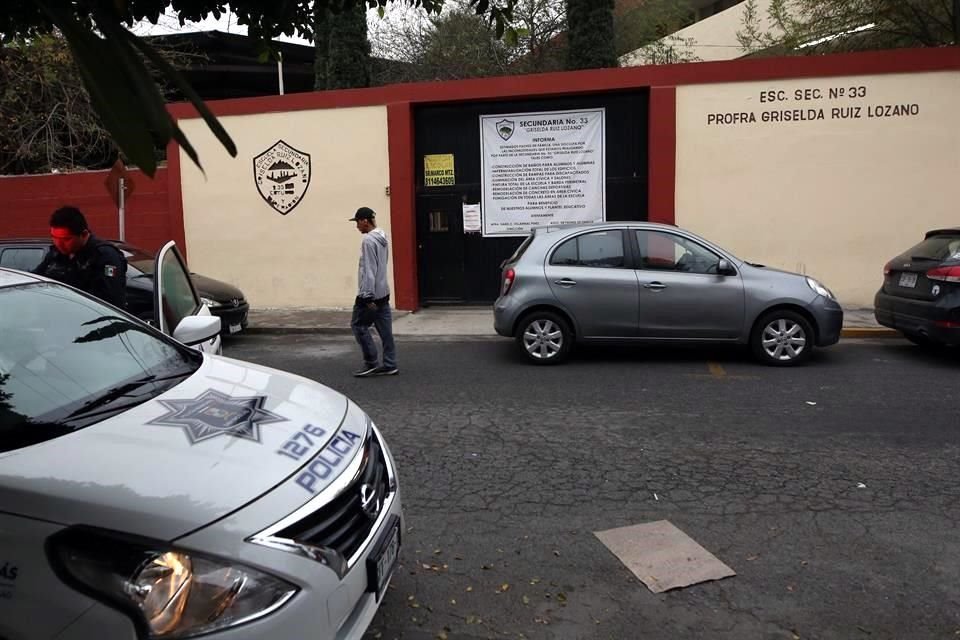 La amenaza ocurrió en la Secundaria No. 33 Profesora Griselda Ruiz Lozano, ubicada en la calle Lora y la Avenida Fundidores, en la Colonia Estancia Minera.