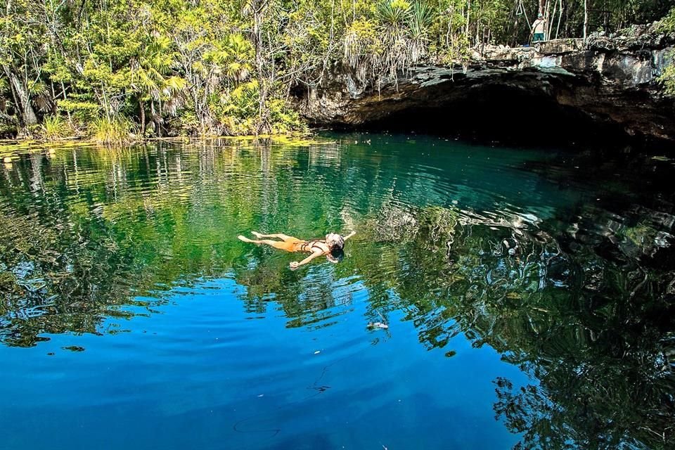 La principal atracción de la reserva de Tankah son sus cenotes.