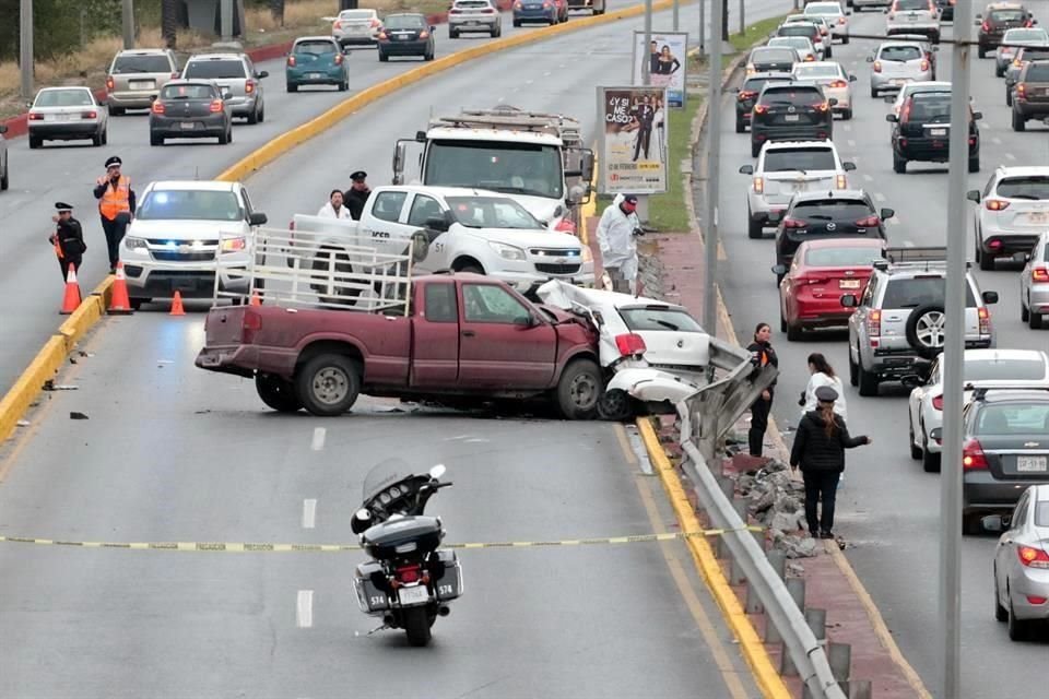 El accidente se registró en la Avenida Constitución, a la altura de Degollado.