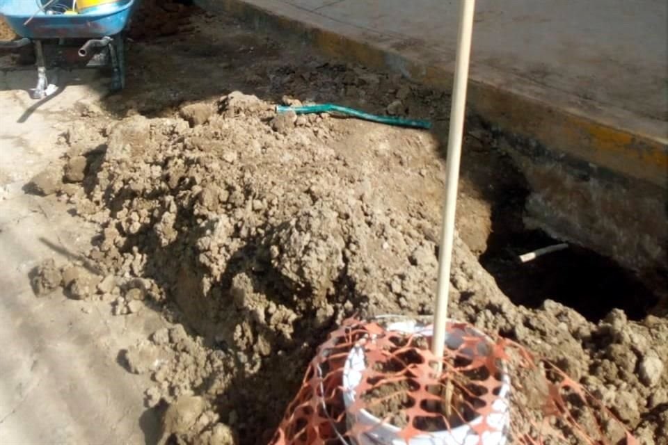 Habitantes de San Bartolo Ameyalco señalaron que no han recibido explicaciones sobre las obras hidráulicas que se realizan en la zona.