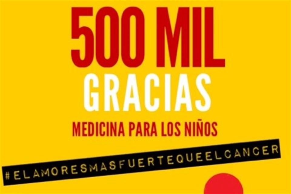 Gracias a los donadores, Nariz Roja superó la meta de 300 mil pesos, y reunió 508 mil 32, que servirán para tratamiento de niños con cáncer.