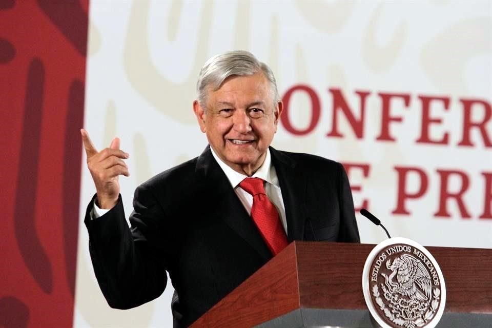 El presidente Andrés Manuel López Obrador, durante la conferencia matutina en Palacio Nacional.