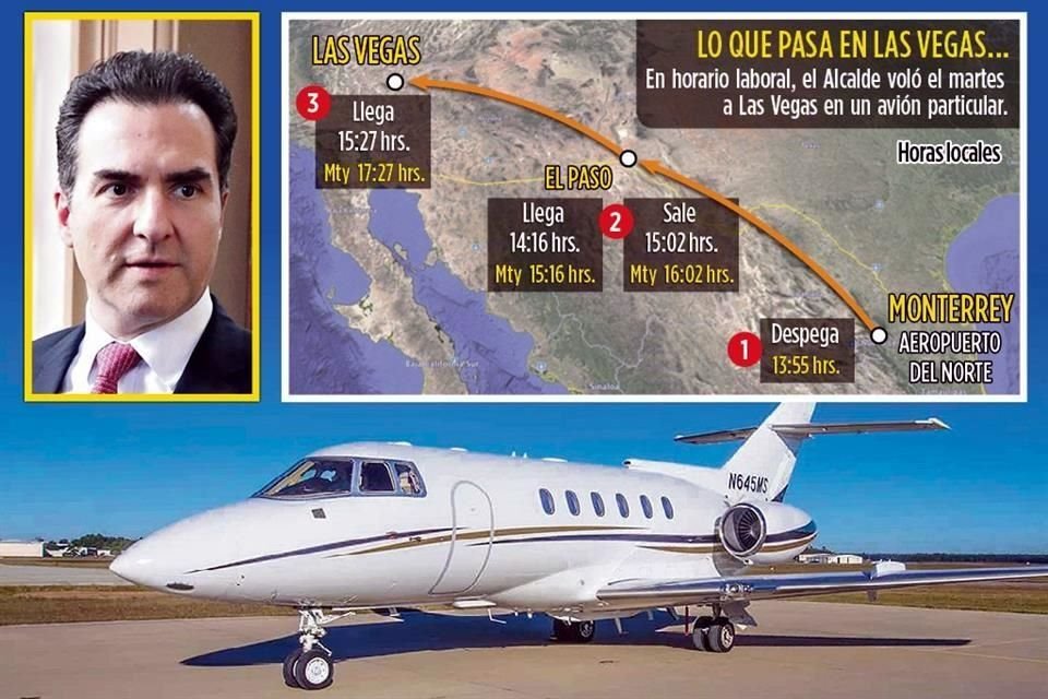 El avión que usó el Alcalde de Monterrey, Adrián de la Garza, es propiedad de su hermano Filiberto.