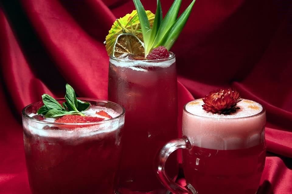 Cocteles en tonalidades rojas para celebrar el 14 de febrero