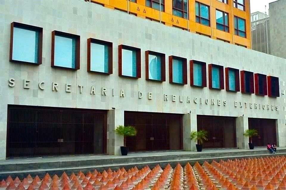 Aspecto del edificio de la sede de la Cancillería en la Ciudad de México.
