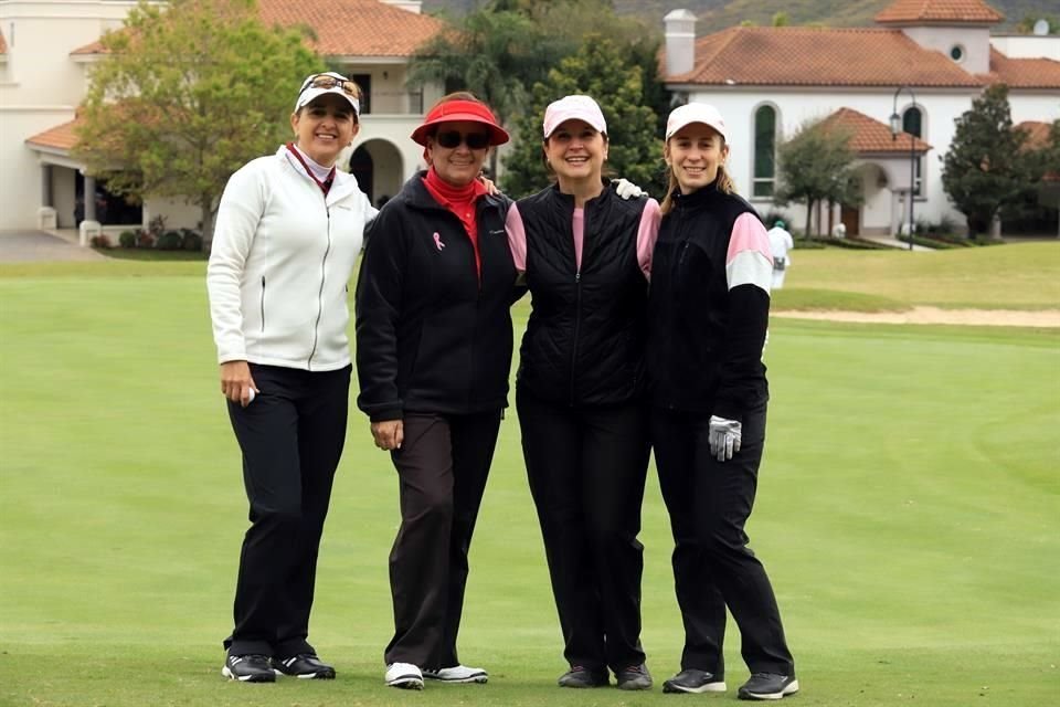 Carmen Páez de González, Ma. Eugenia Morales de Michel, Cecilia González de Martínez y Elisa Garza de Martínez