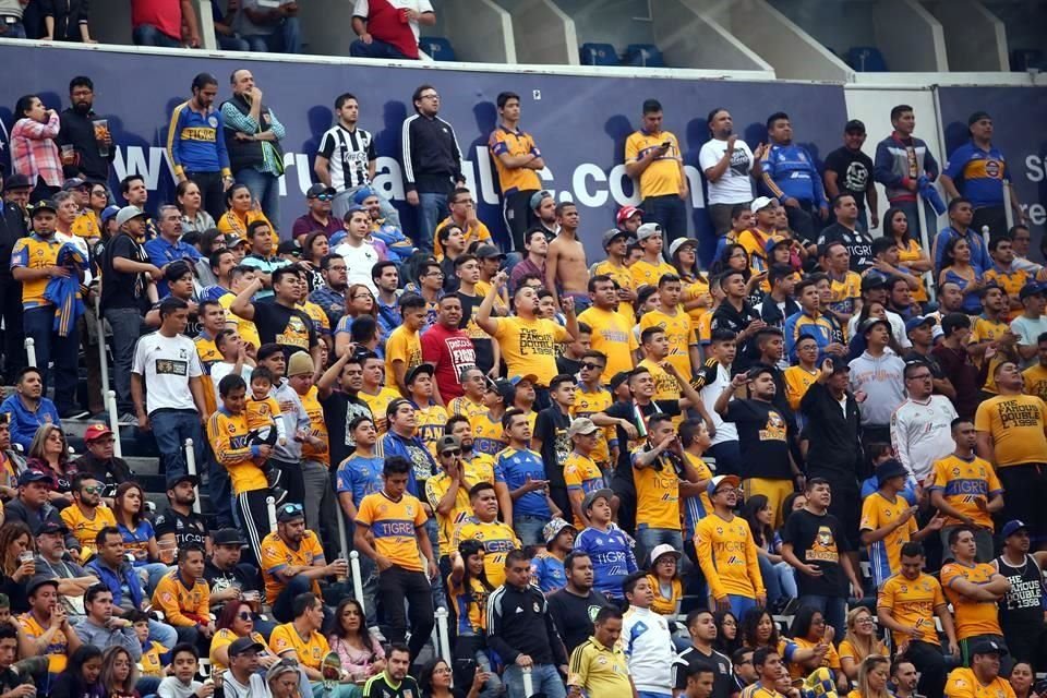 La afición de Tigres estará en el Azteca apoyando, aunque en menor cantidad de la que se esperaba.