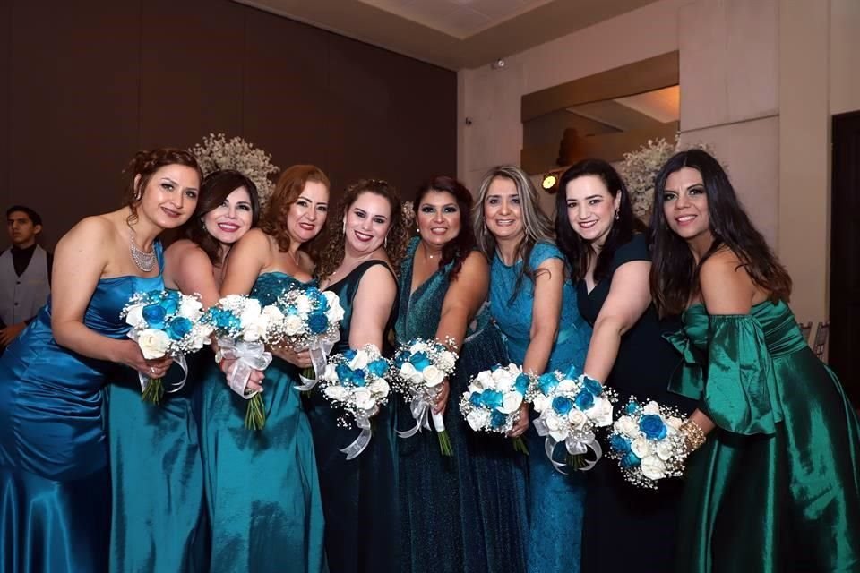 Enriqueta Rangel, Magda Ruiz, Luz Elena Aguirre, Mardia Carlos, Esther Ortega, Yokasta Sauceda, Blanca Ninfa Ruiz y Lupita de la Torre