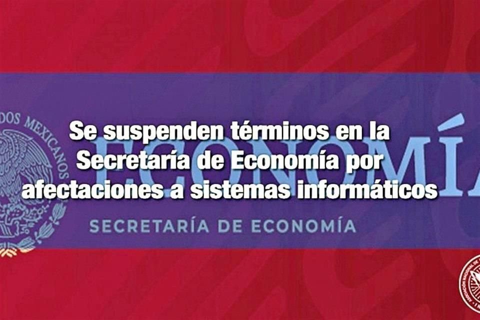 La Secretaría informó que se suspenderían los términos por el ataque informativo.