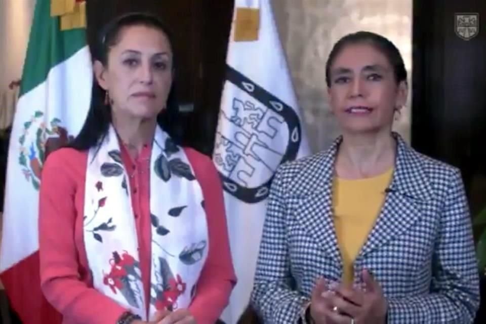 La Jefa de Gobierno, Claudia Sheinbaum, y la secretaria de Salud local, Olivia López, dieron un mensaje esta noche a la Ciudad.