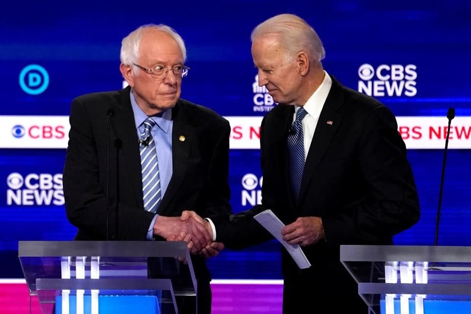 Bernie Sanders y Joe Biden.