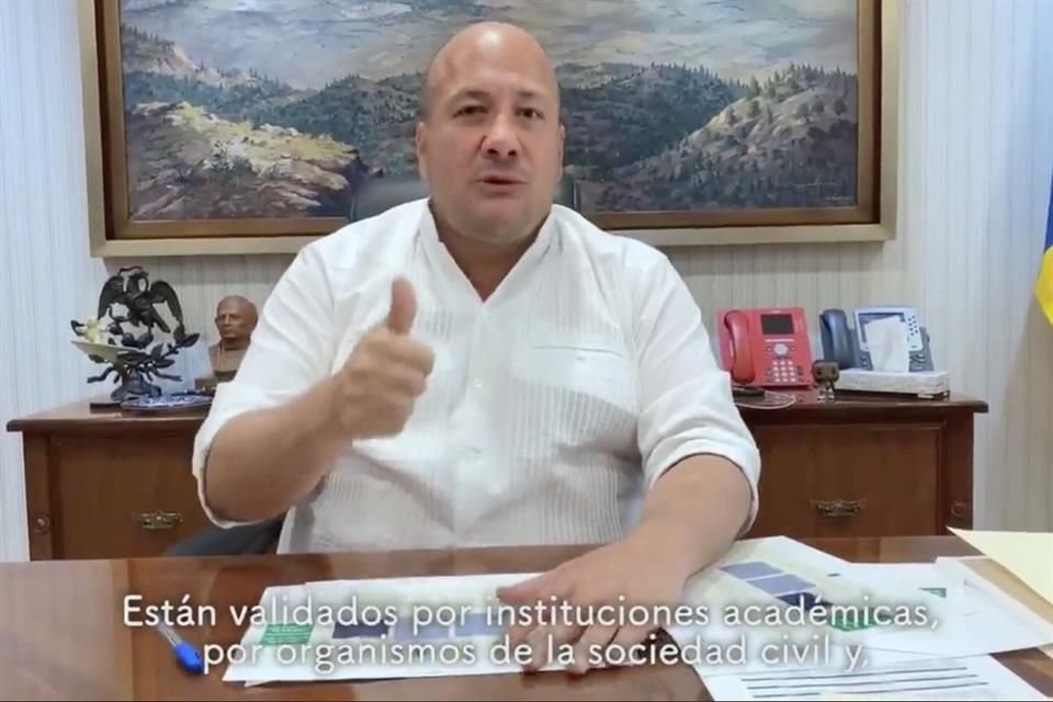 En un video, el Gobernador Enrique Alfaro presumió que durante febrero bajaron los homicidios dolosos y los robos en la Entidad.