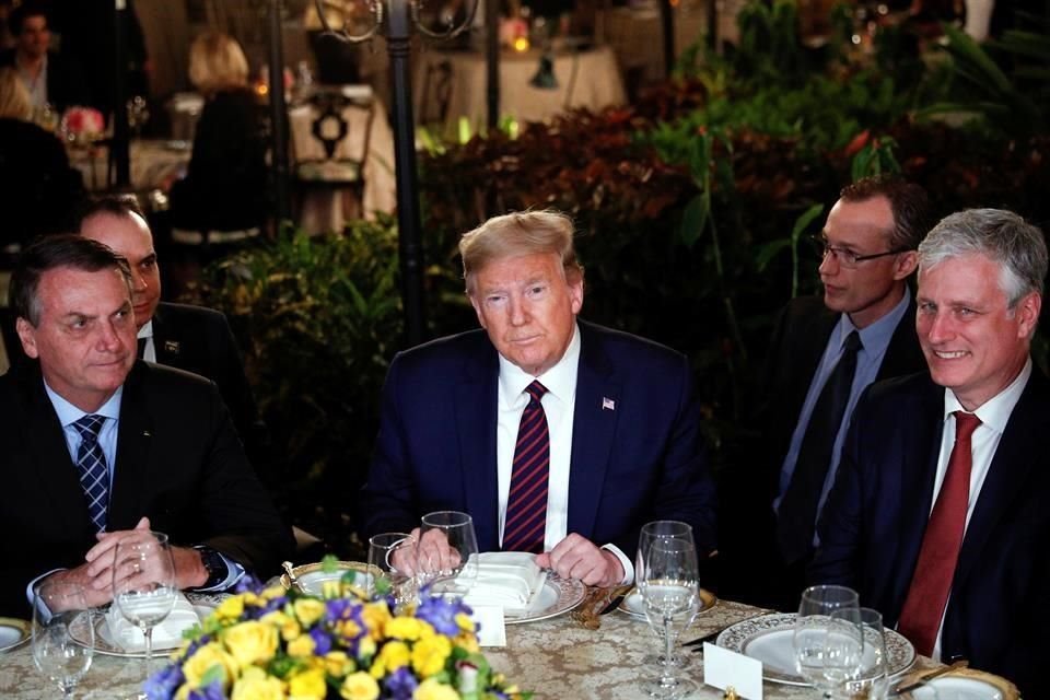 Jair Bolsonaro y Donald Trump durante la reunión del sábado.