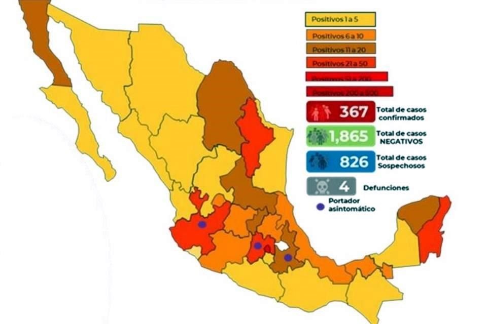 La Ssa dio a conocer ayer que suman cuatro muertes por el coronavirus.