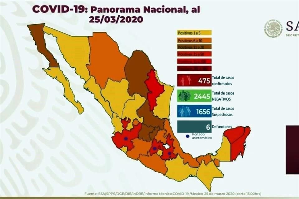 Suman 475 casos de coronavirus en el País