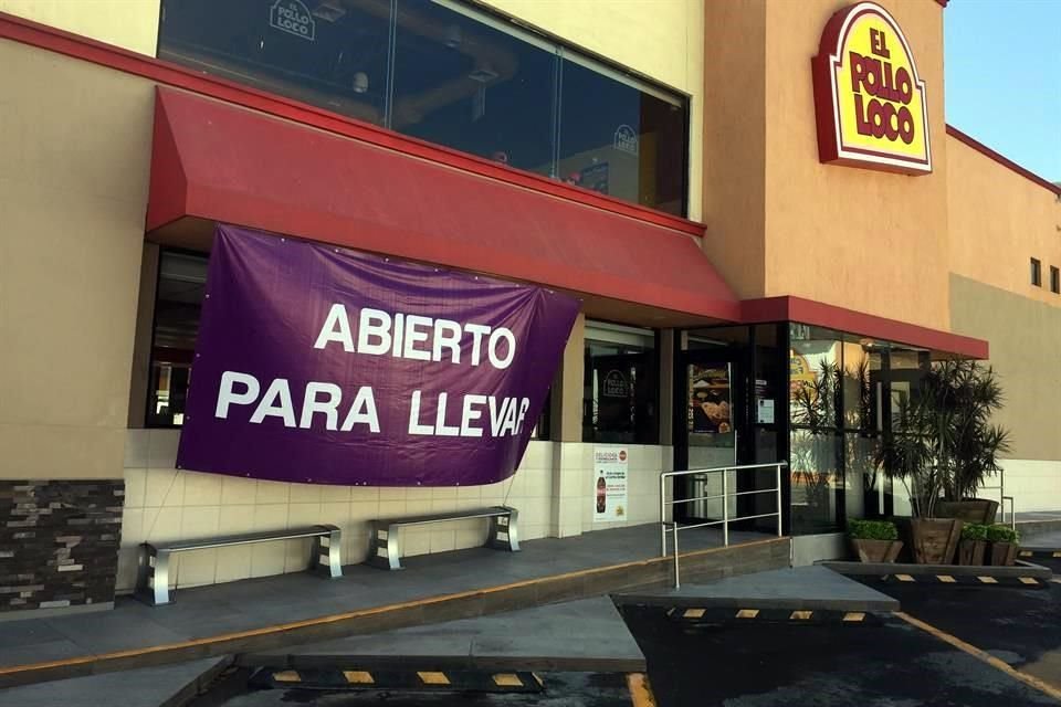 En los restaurantes El Pollo Loco solamente venderá sus productos para llevar.