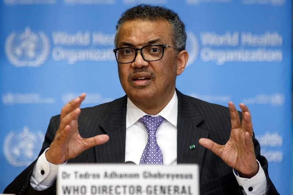 Tedros Adhanom Ghebreyesus, Director General de la OMS, durante conferencia de prensa.